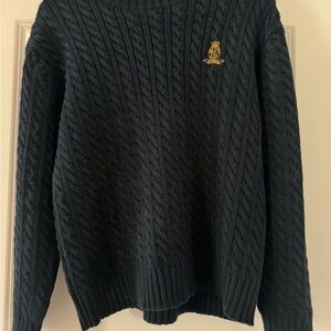 Ralph Lauren 100% Cotton Navy Cable-knit Sweater